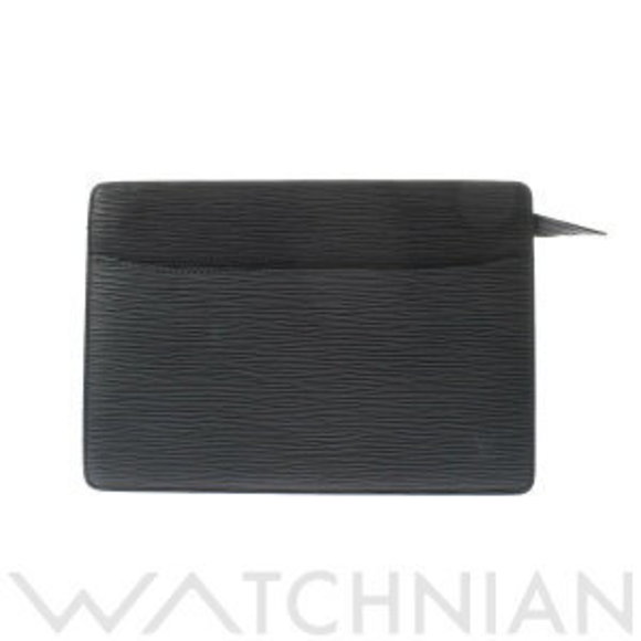 Louis Vuitton Leather Pochette Homme Black Noir Shoulder Epi Bag - Picture 1 of 9